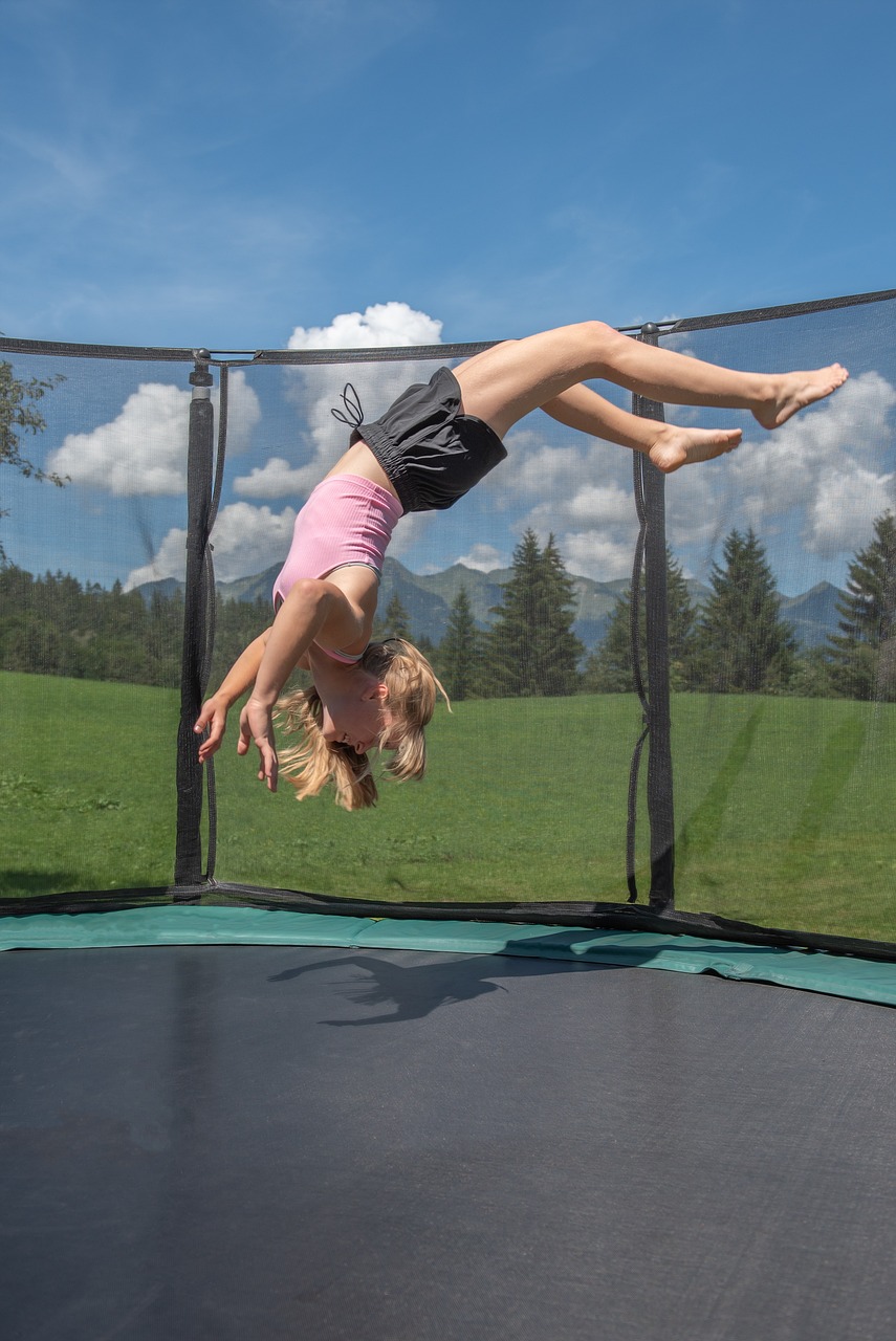 Backyard with a Trampoline